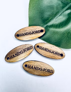 Handgjord - 10-pack trätagg