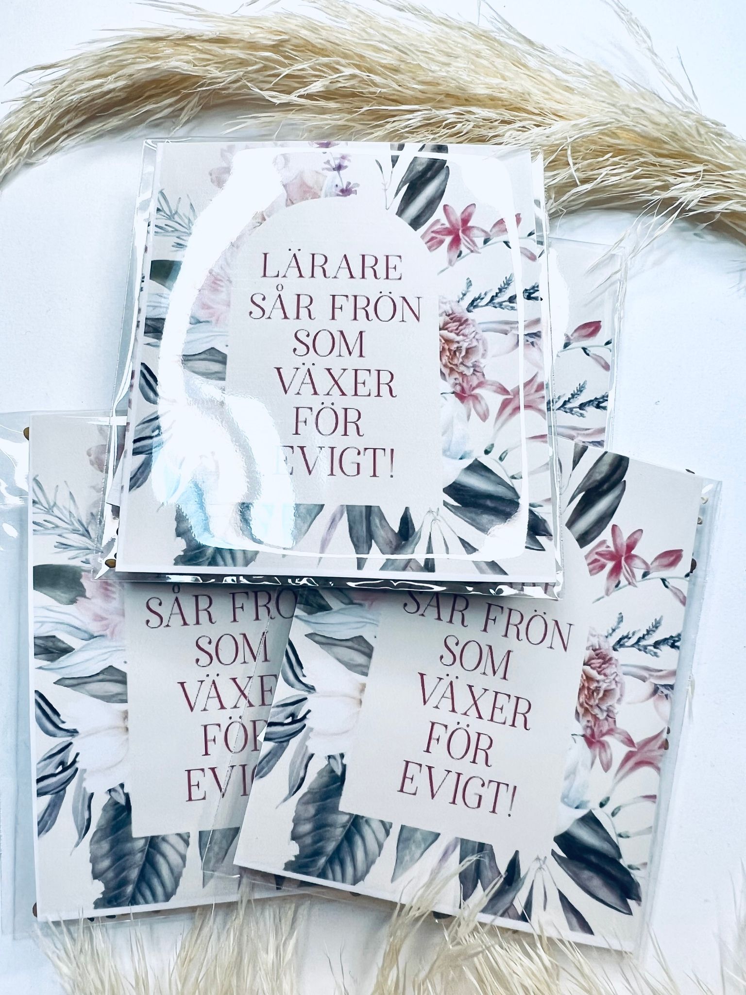 Fröpåse + litet kort - Lärare sår frön som växer för evigt!