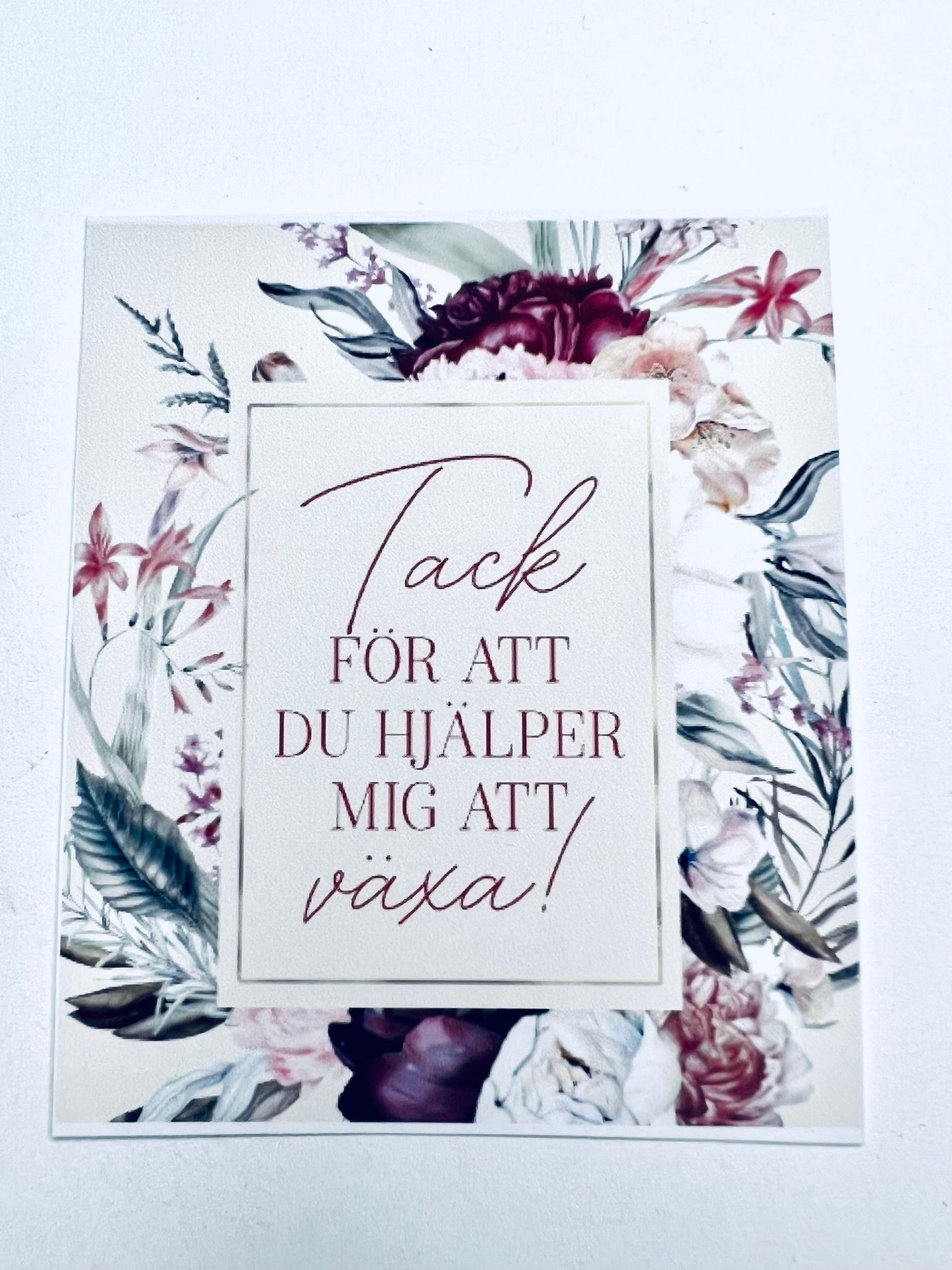 Fröpåse + litet kort - Tack för att du hjälper mig att växa!