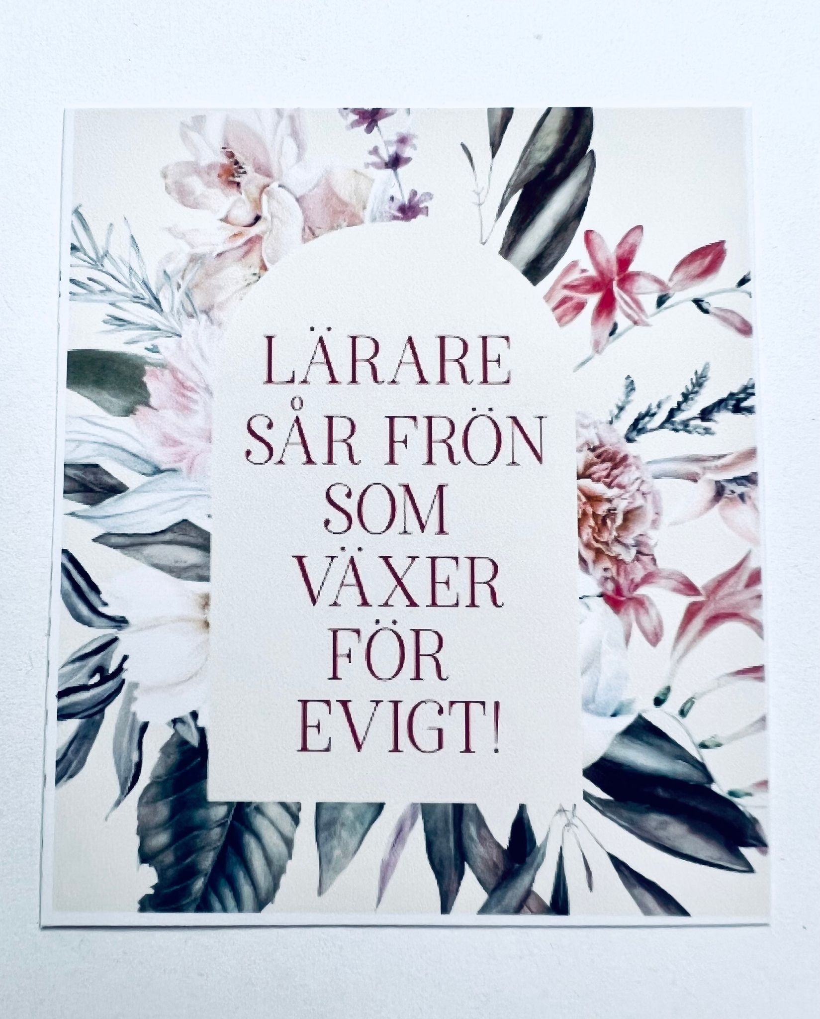 Fröpåse + litet kort - Lärare sår frön som växer för evigt!