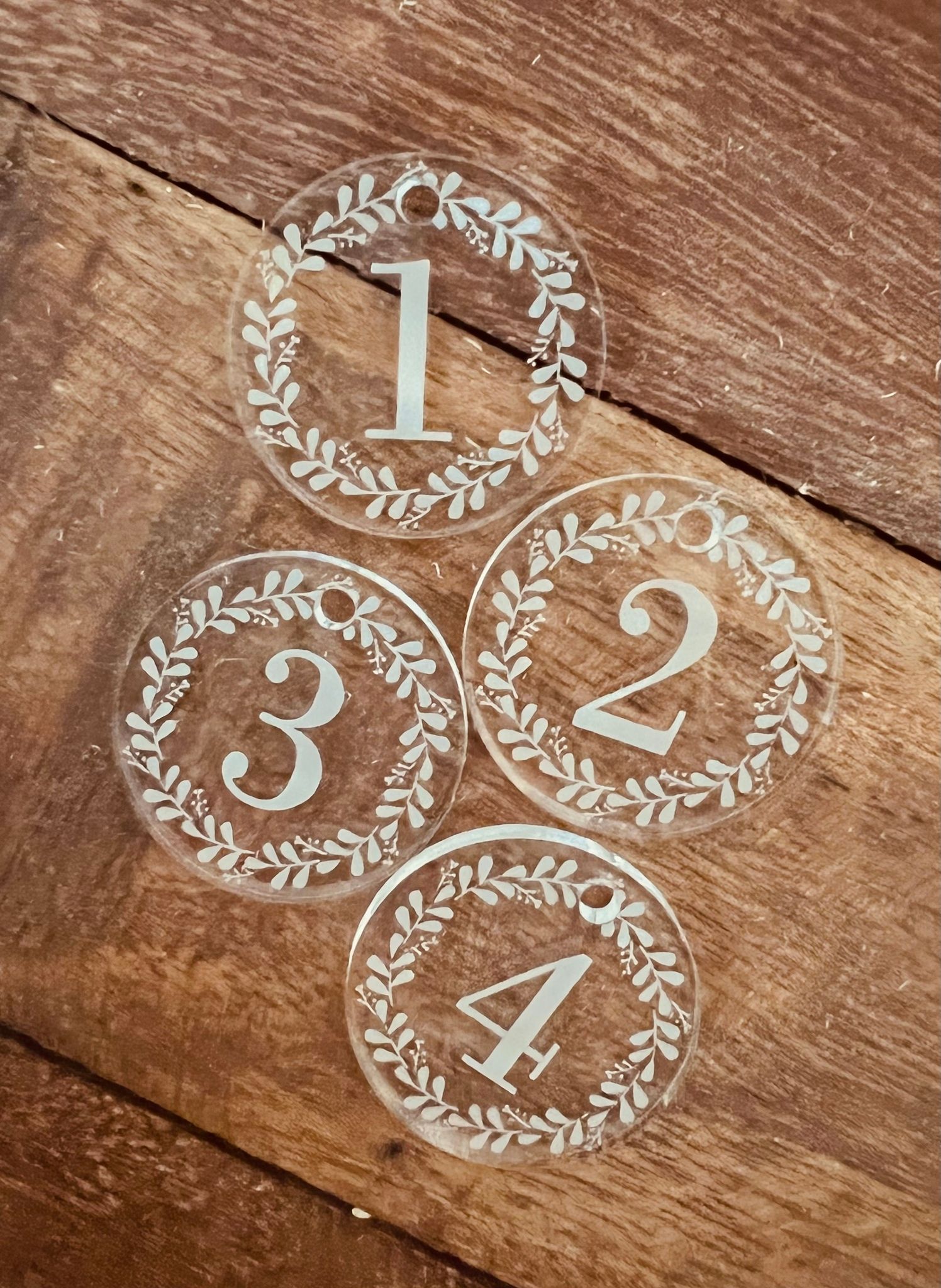 Adventssiffror i plexiglas - 4st