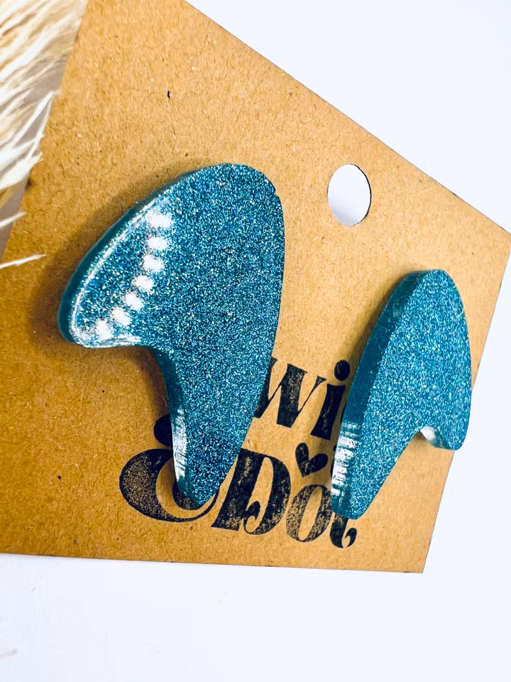 50's Boomerang Glitter Blue