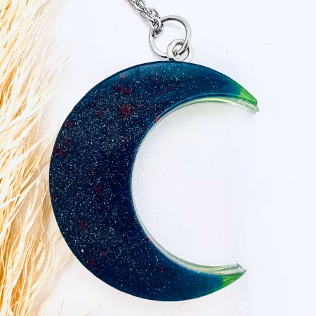 Deep blue earth Moon