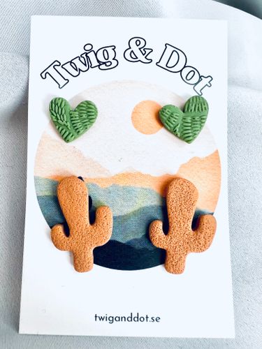 Sandy Cactus + Canyon green heart