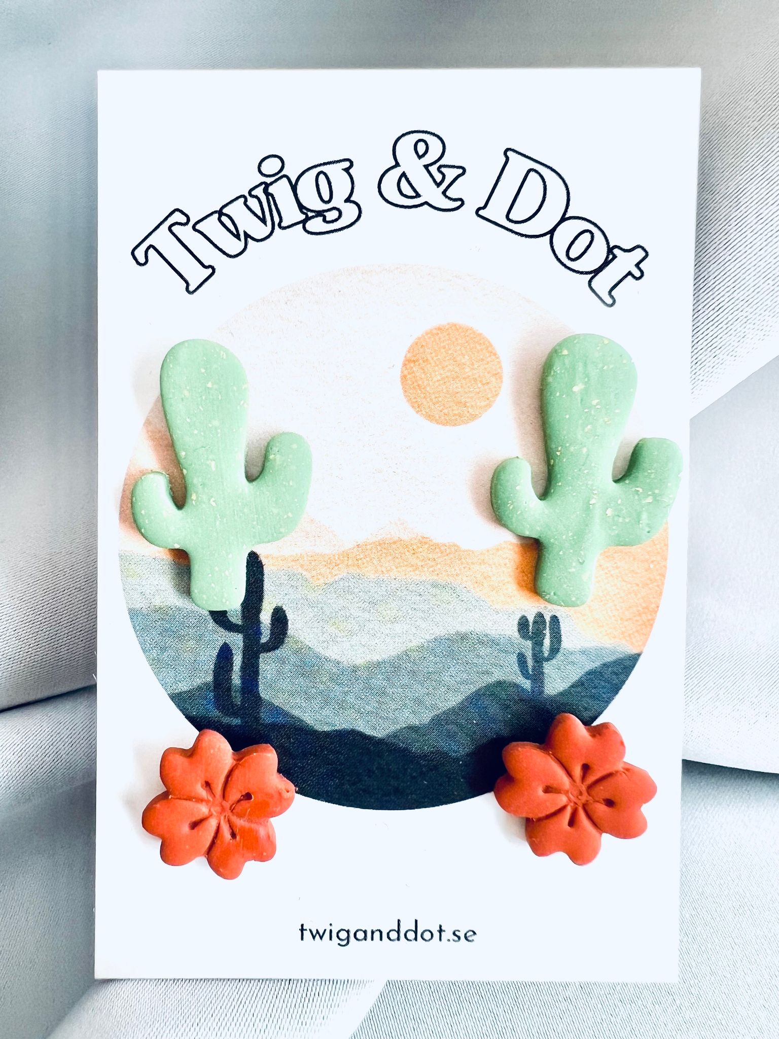 Matcha Cactus + Desert terracotta flower