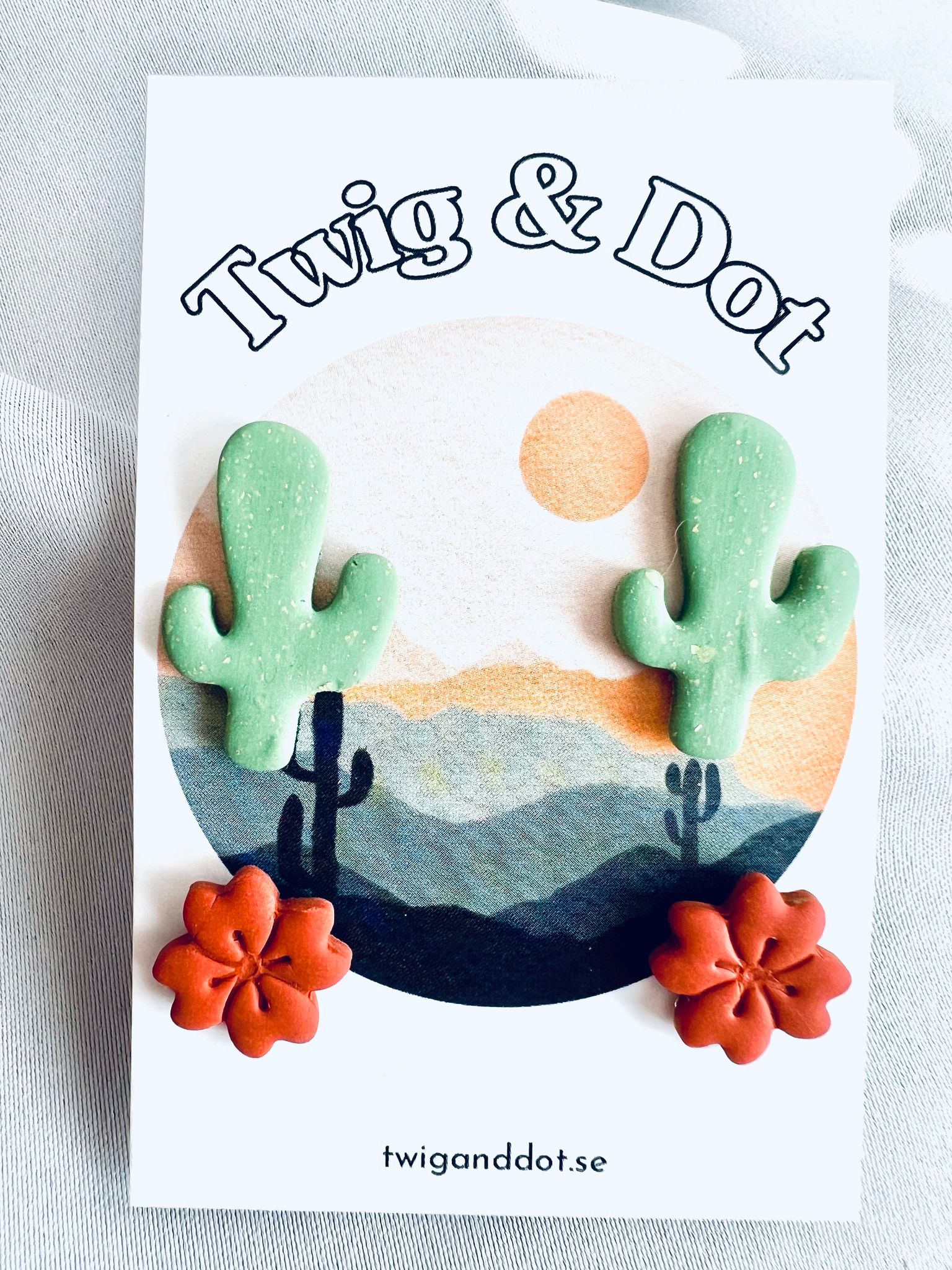 Matcha Cactus + Desert terracotta flower