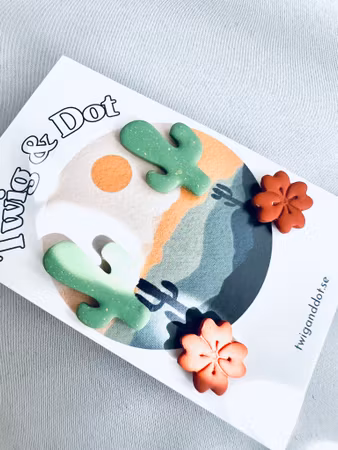 Matcha Cactus + Desert terracotta flower