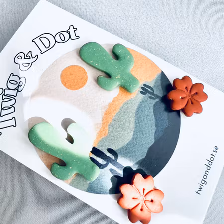 Matcha Cactus + Desert terracotta flower