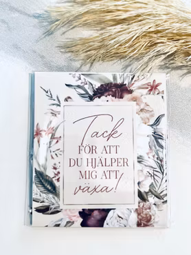 Fröpåse + litet kort - Tack för att du hjälper mig att växa!