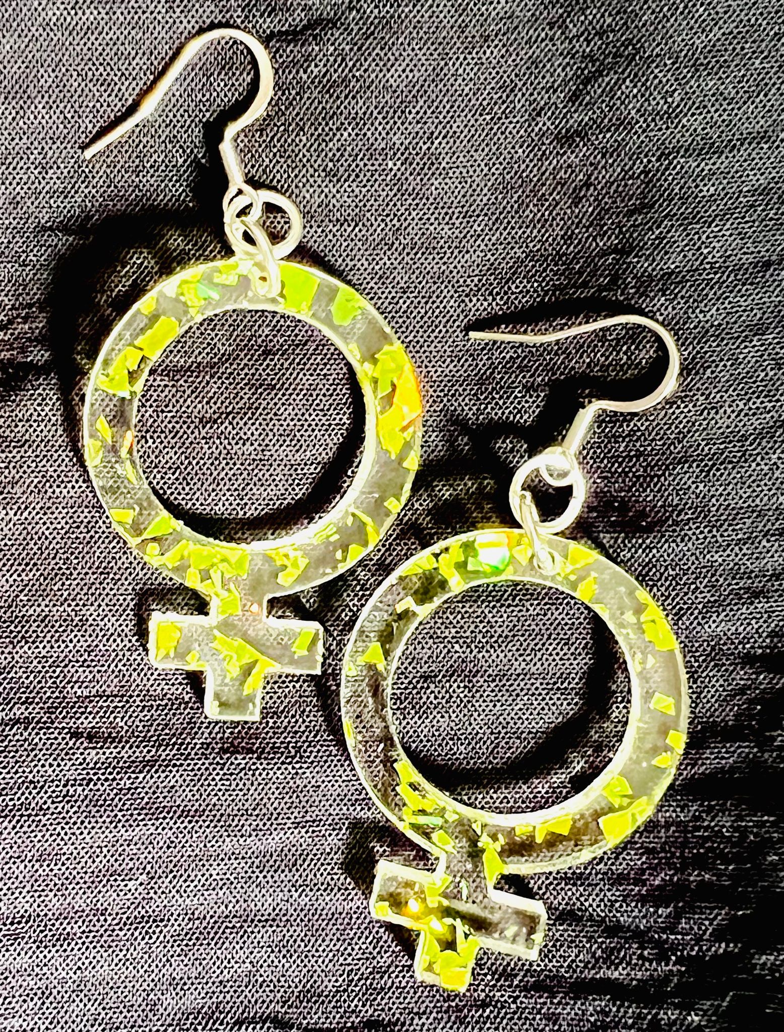Glitter flakes Venus, Green