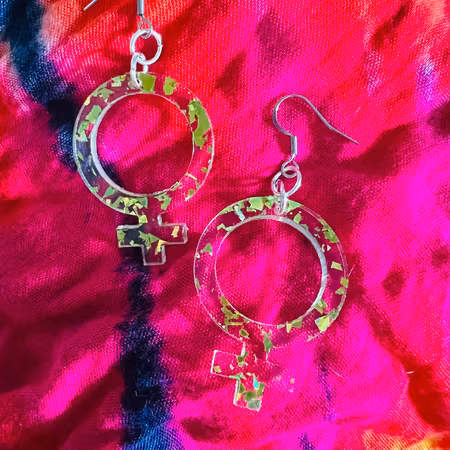 Glitter flakes Venus, Green