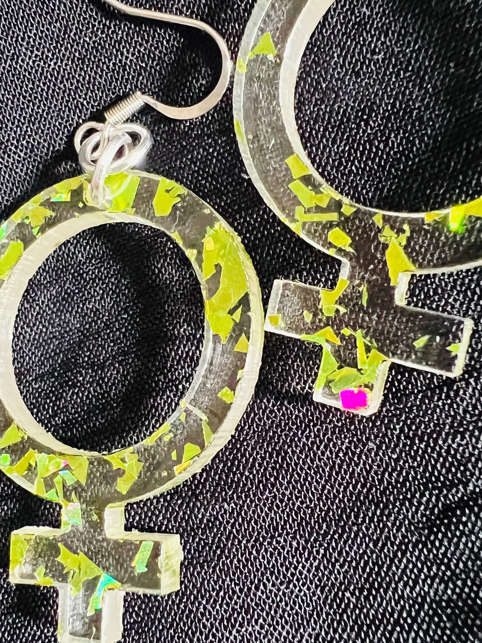 Glitter flakes Venus, Green