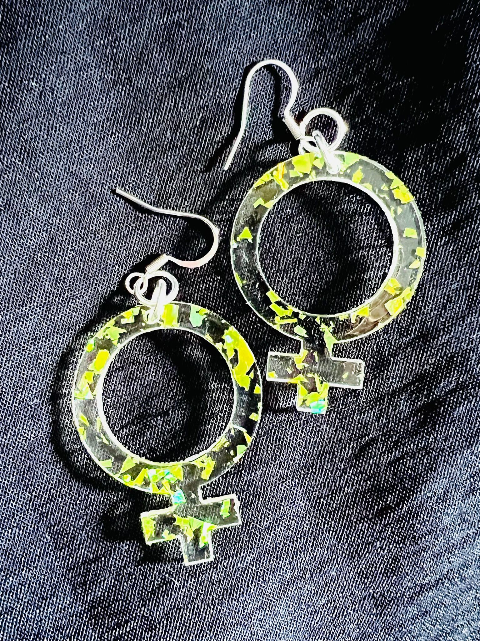 Glitter flakes Venus, Green