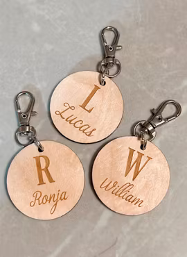 Bokstav + Namn - Nyckelring