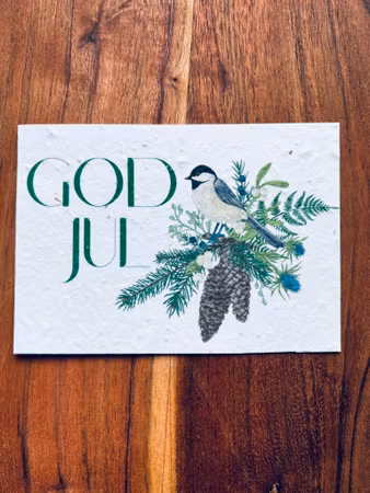 Planterbart frökort - Julkort olika motiv