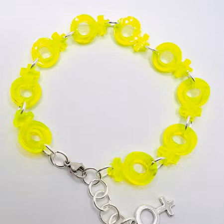 Venus Chain, Neon Yellow - armband