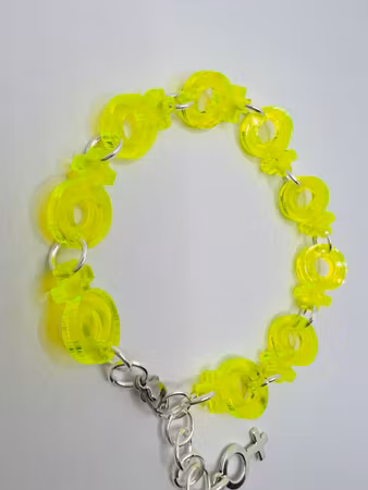 Venus Chain, Neon Yellow - armband