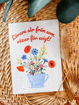 Planterbart frökort - Lärare sår frön som växer för evigt! - Stort kort