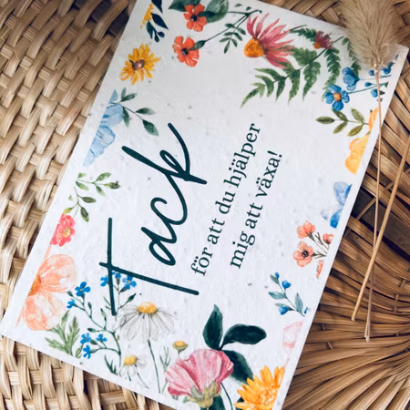 Planterbart frökort - Tack för att du hjälper mig att växa! - Stort kort