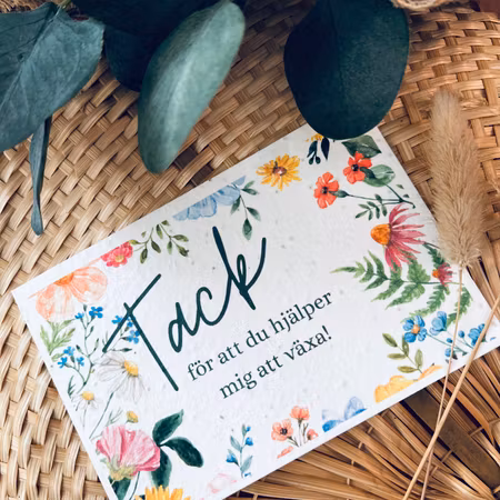 Planterbart frökort - Tack för att du hjälper mig att växa! - Stort kort