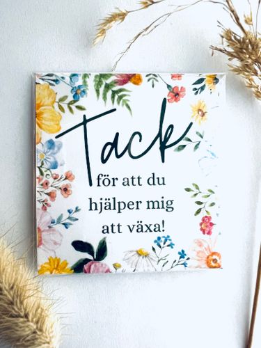 Fröpåse + litet kort - Tack för att du hjälper mig att växa!