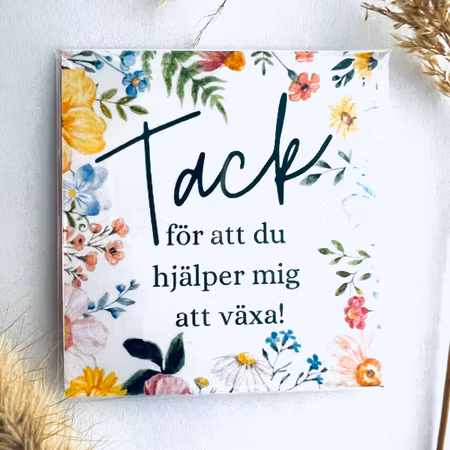 Fröpåse + litet kort - Tack för att du hjälper mig att växa!