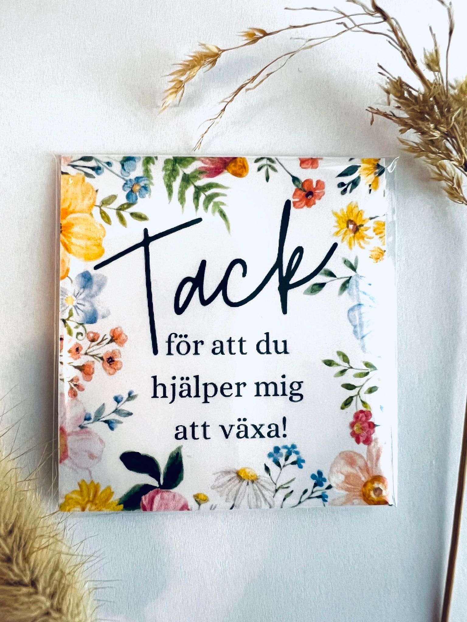 Fröpåse + litet kort - Tack för att du hjälper mig att växa!