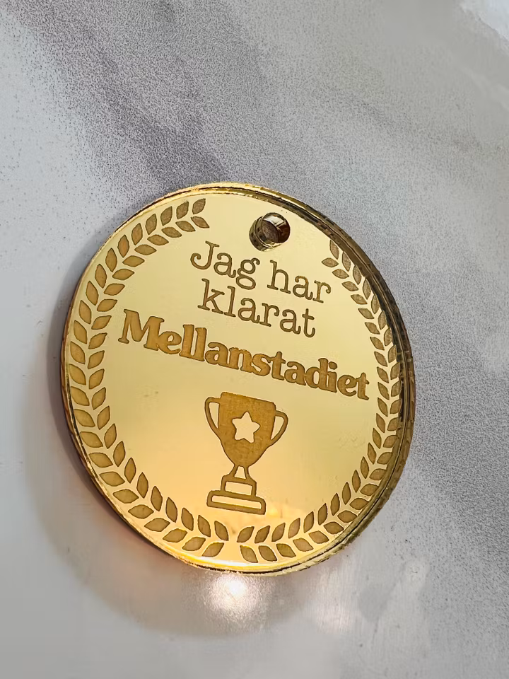 "Jag har klarat"-medalj - Eget val av ord