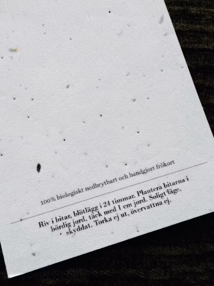 Planterbart frökort - Tack för att du hjälper mig att växa! - Stort kort