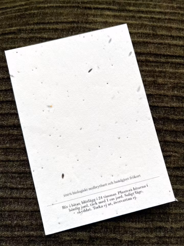 Planterbart frökort - Tack för att du hjälper mig att växa! - Stort kort