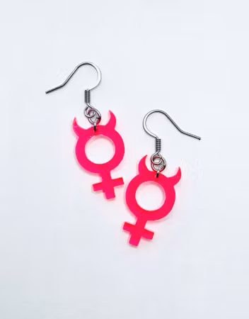 Mini She Devil, neonpink - krokar