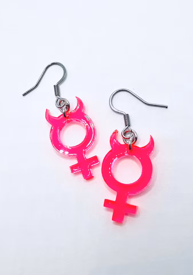 Mini She Devil, neonpink - krokar