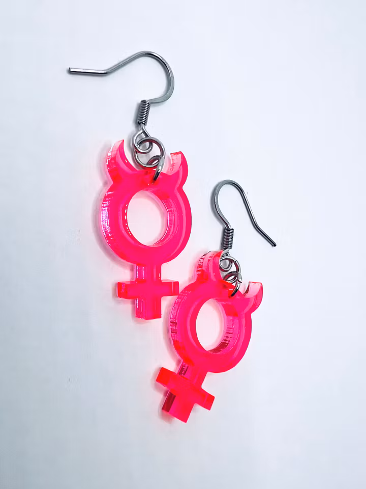 Mini She Devil, neonpink - krokar