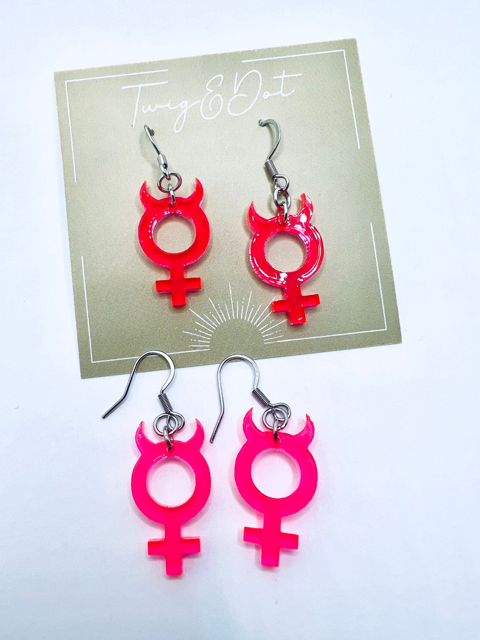 Mini She Devil, neonpink - krokar