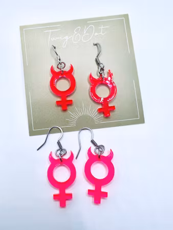 Mini She Devil, neonpink - krokar