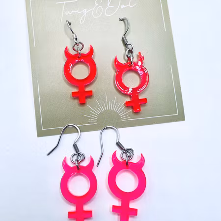 Mini She Devil, neonpink - krokar