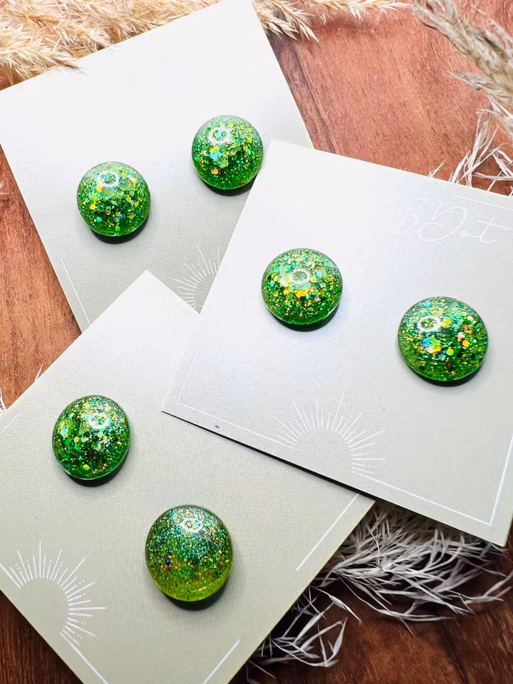 Lush Green - Button Studs
