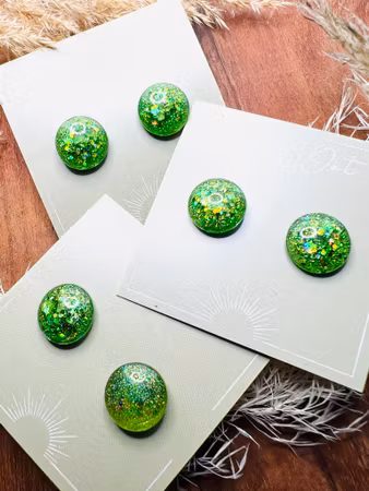 Lush Green - Button Studs