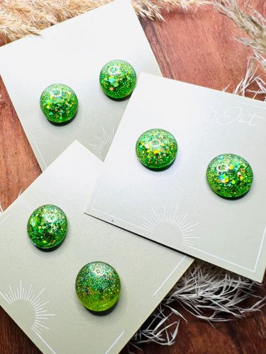 Lush Green - Button Studs