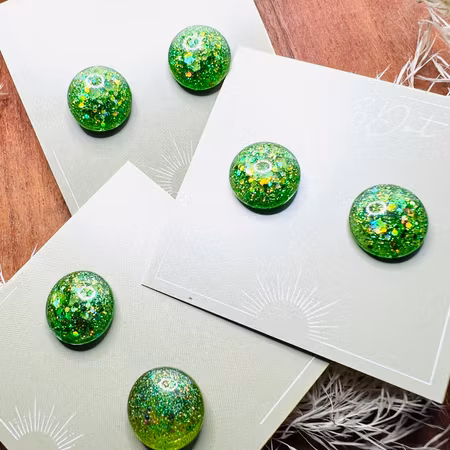 Lush Green - Button Studs
