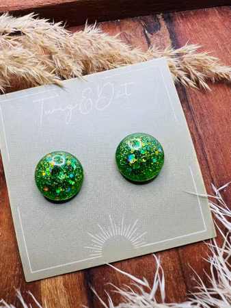 Lush Green - Button Studs