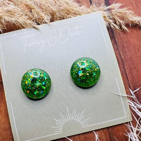 Lush Green - Button Studs