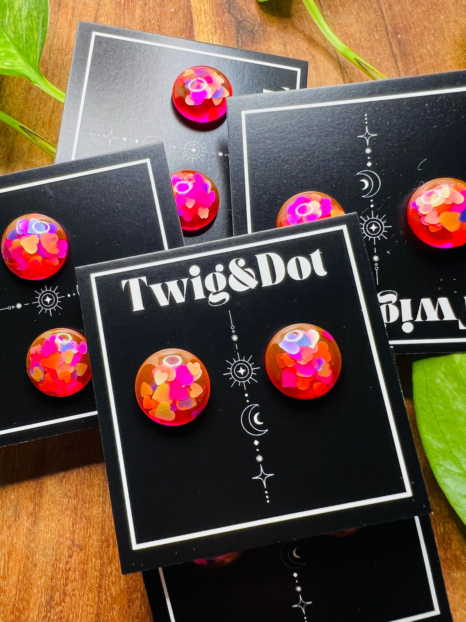 Love Hearts - Button Studs