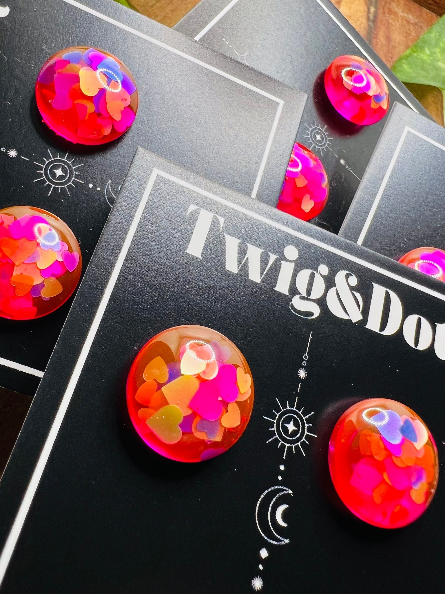 Love Hearts - Button Studs