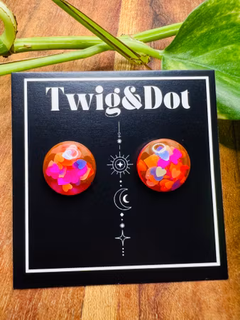Love Hearts - Button Studs