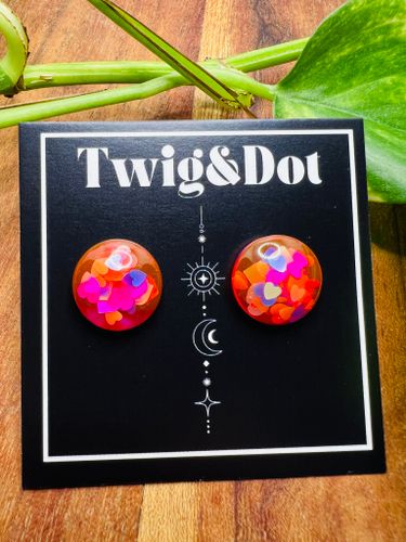 Love Hearts - Button Studs