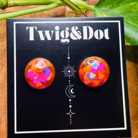 Love Hearts - Button Studs