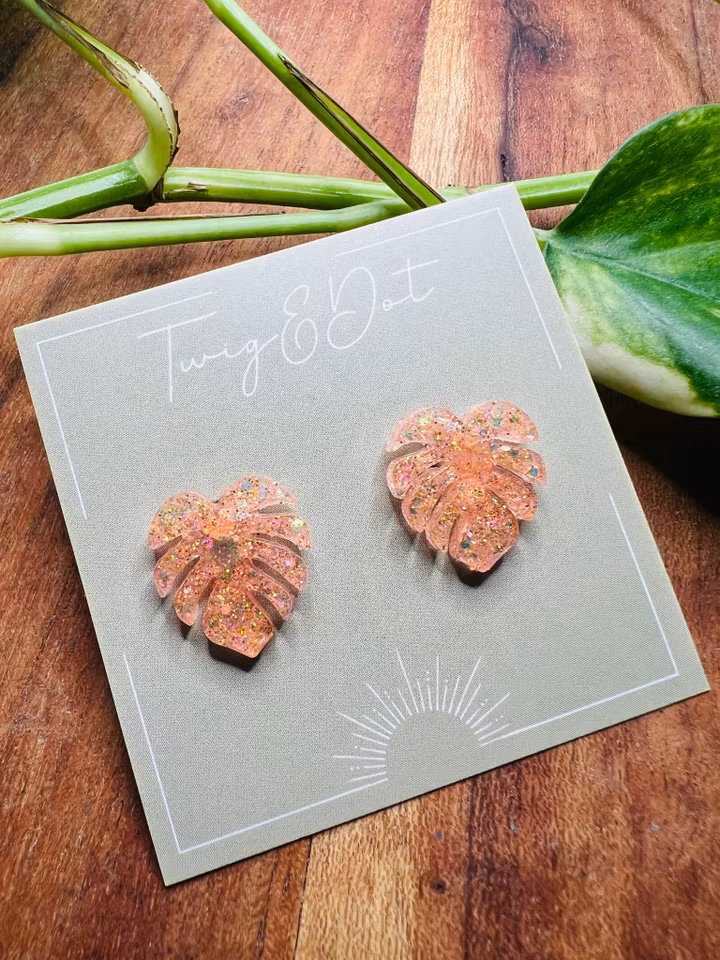 Mini Monstera Peach Blush - stift