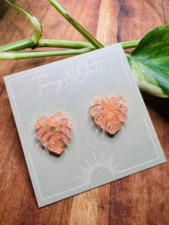 Mini Monstera Peach Blush - stift