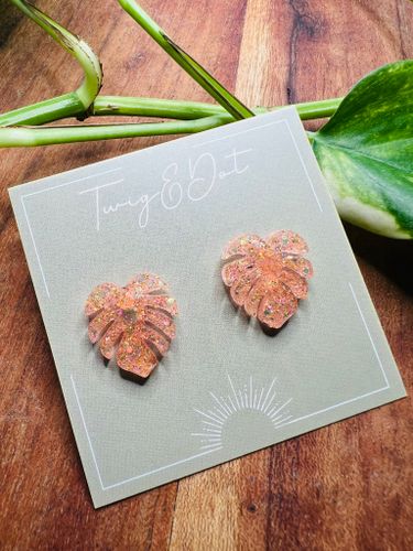 Mini Monstera Peach Blush - stift
